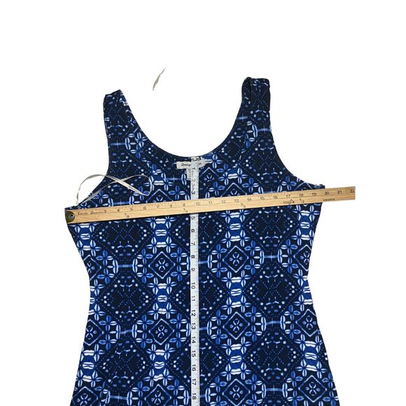 Tommy Bahama Blue Printed Sleeveless Midi Dress Size XL |Hi-Low Hem Casual Dress - Picture 4 of 8